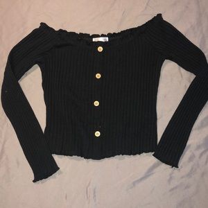 Off the shoulder crop top